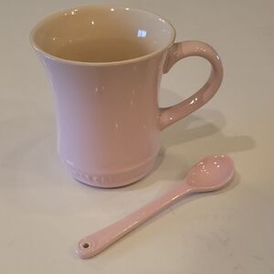 Le Creuset Chiffon Pink Mug with Spoon